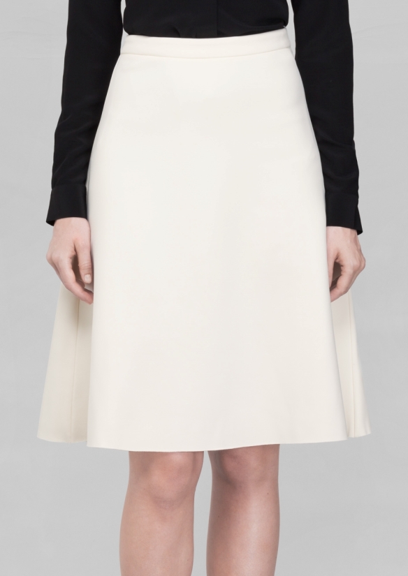 & Other Stories A-line skirt off white | Style Point of View Blog