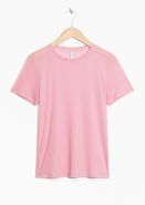 &Other Stories Straight Fit Lyocell T-Shirt pink